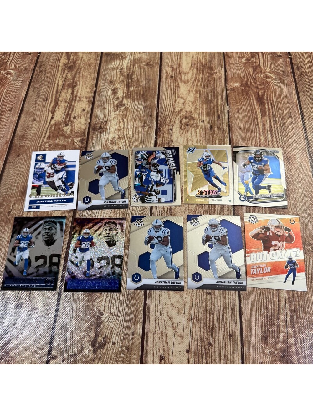 Jonathan Taylor 10 Card Lot Prizm Mosaic Illusions Zenith Colts Inserts Parallel